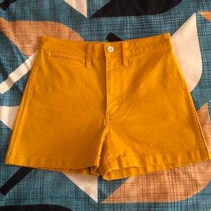Madewell Mustard Canvas Shorts size 26